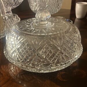 Dublin by Godinger Crystal Clear Pie Plate and Dome